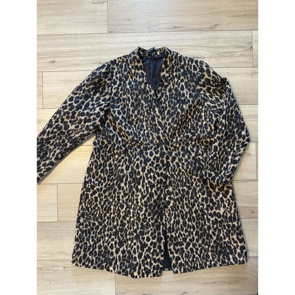 Torrid Coat women’s 2 Leopard print wool blend single button Coat Jacket - Picture 5 of 8